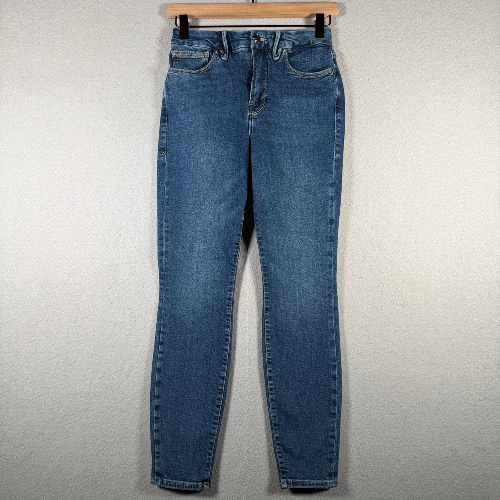Good American Good Legs High Rise Skinny Jeans Blue 6/28 GLCDVF873T